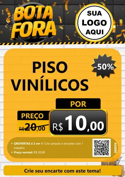 Modelo de Cartaz para Cartaz A4 Vertical com o tema Bota Fora para Material para Construção