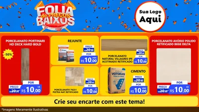 Modelo de TV para TV Horizontal com o tema Folia de Preços Baixos para Pisos e revestimentos