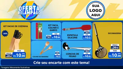 Modelo de TV para TV Horizontal com o tema Oferta Relâmpago para Utilidades Domésticas