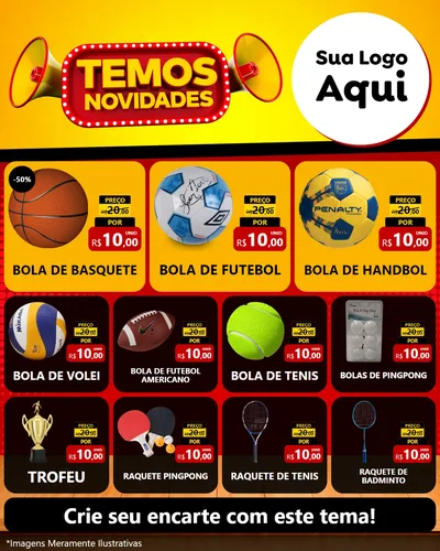 Modelo de Rede Social para Feed Instagram com o tema Temos Novidades para Artigos Esportivos