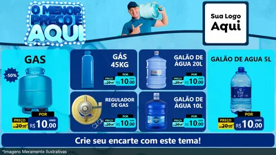 Modelo de TV para TV Horizontal com o tema O Menor Preço É Aqui para Água e gás