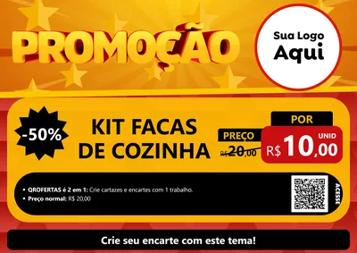 Modelo de Cartaz para Cartaz A4 Horizontal com o tema Promoção para Utilidades Domésticas