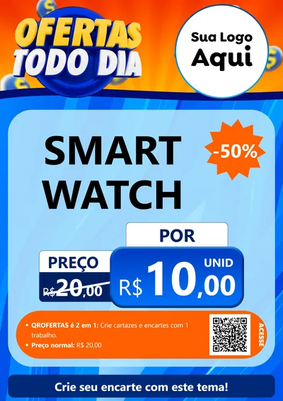 Modelo de Cartaz para Cartaz A4 Vertical com o tema Ofertas Todo Dia para Informática