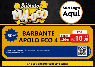 Modelo de Cartaz para Cartaz A4 Horizontal com o tema Sábado Maluco para Armarinho e Aviamentos