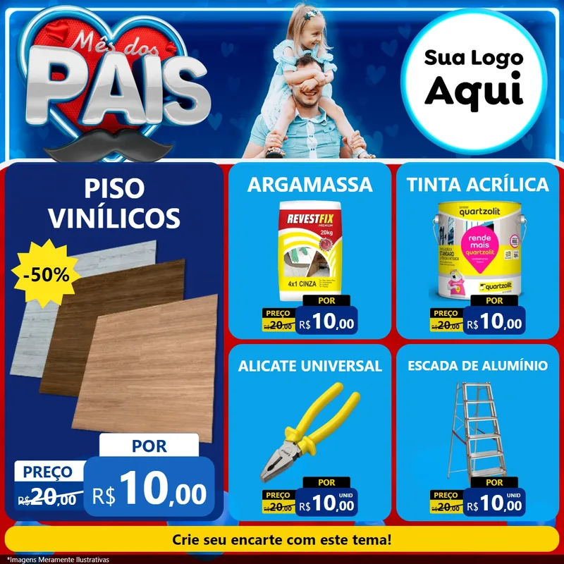 Modelo de Rede Social para Feed Facebook com o tema Mês Dos Pais para Material para Construção