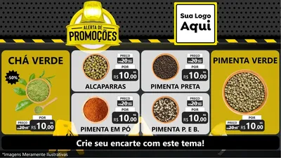 Modelo de TV para TV Horizontal com o tema Alerta de Promoções para Produtos Naturais