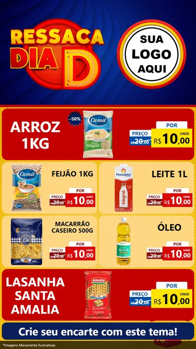 Modelo de TV para TV Vertical com o tema Ressaca Dia D para Supermercado