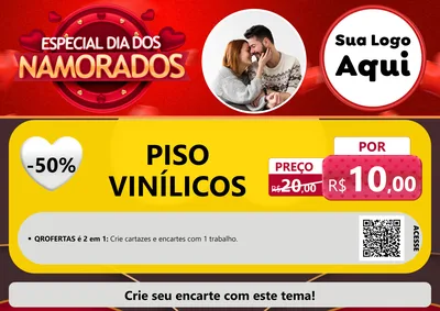 Modelo de Cartaz para Cartaz A4 Horizontal com o tema Especial Dia Dos Namorados para Material para Construção