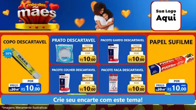 Modelo de TV para TV Horizontal com o tema Mês das Mães para Embalagens