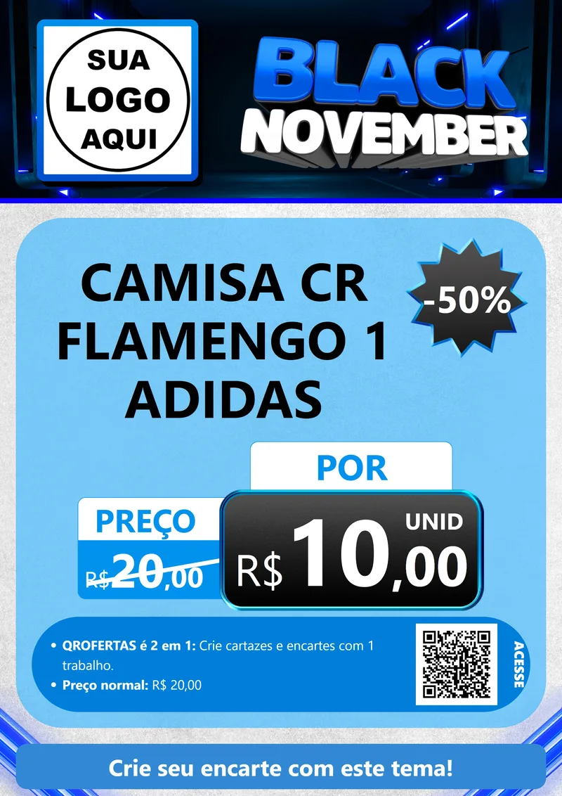 Modelo de Cartaz para Cartaz A4 Vertical com o tema Black November para Roupas e acessórios