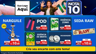 Modelo de TV para TV Horizontal com o tema Nota 10 para Tabacaria
