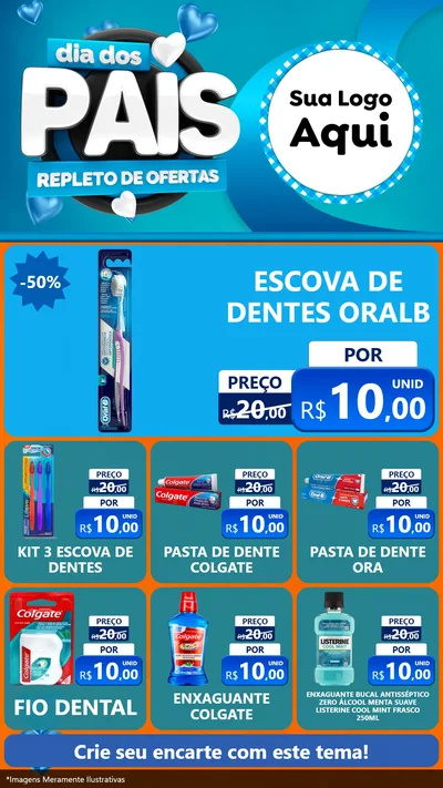 Modelo de Rede Social para Stories com o tema Dia Dos Pais Repleto de Ofertas para Higiene Pessoal