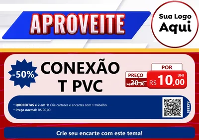 Modelo de Cartaz para Cartaz A4 Horizontal com o tema Aproveite para Tubos e conexões