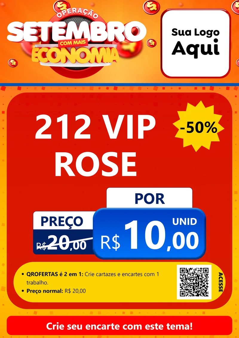 Modelo de Cartaz para Cartaz A4 Vertical com o tema Operação Setembro Com Muita Economia para Perfumes