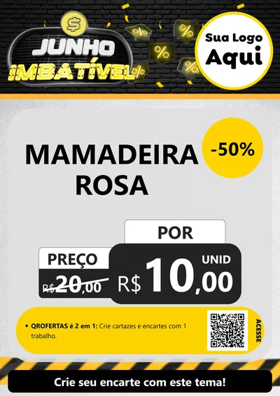 Modelo de Cartaz para Cartaz A4 Vertical com o tema Junho Imbatível para Bebês