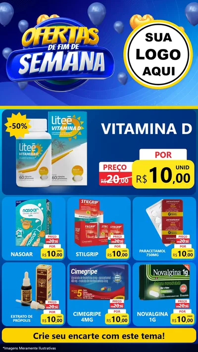 Modelo de Rede Social para Stories com o tema Ofertas de Fim de Semana para Farmácia