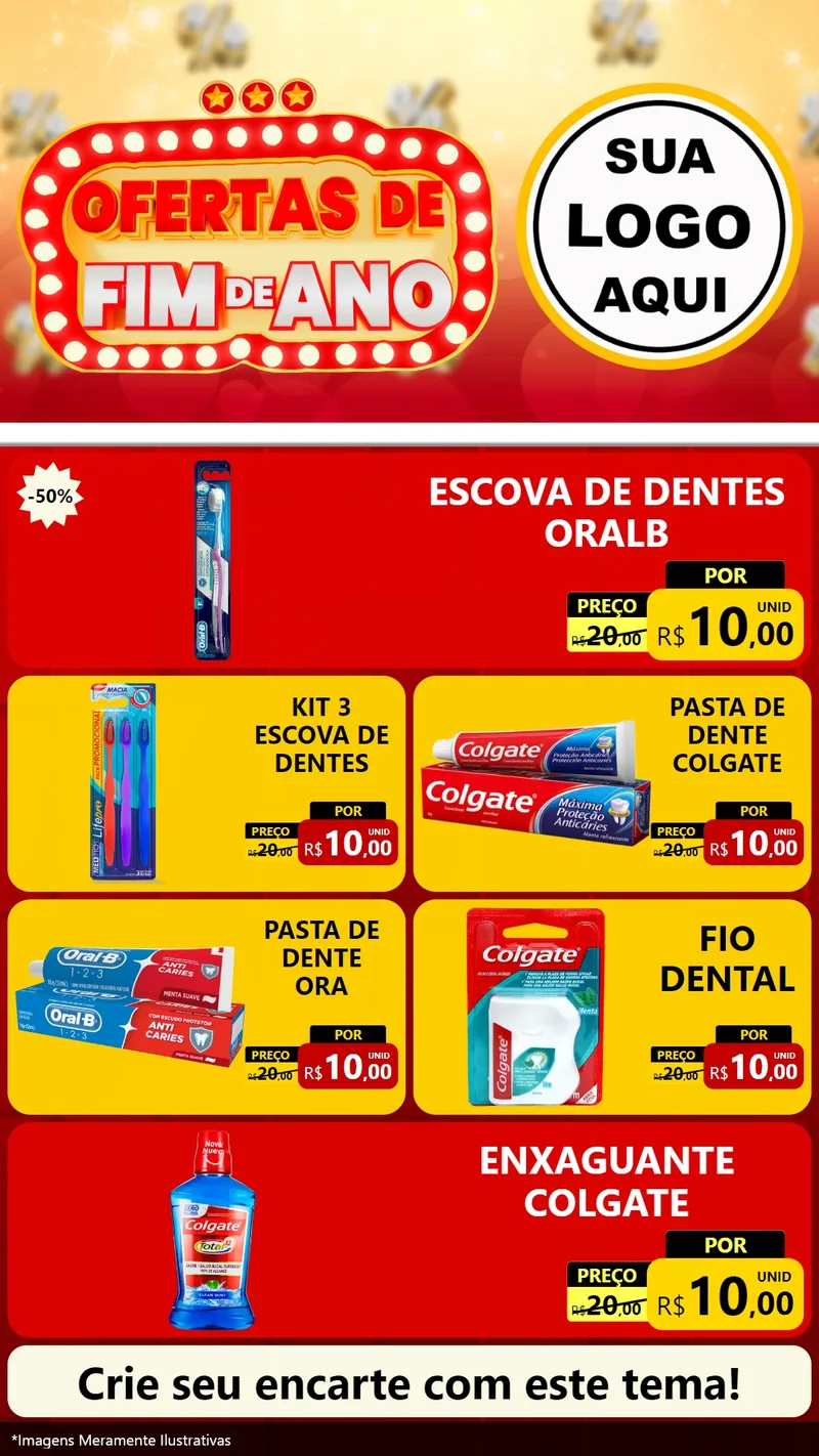 Modelo de TV para TV Vertical com o tema Ofertas de Fim de Ano para Higiene Pessoal