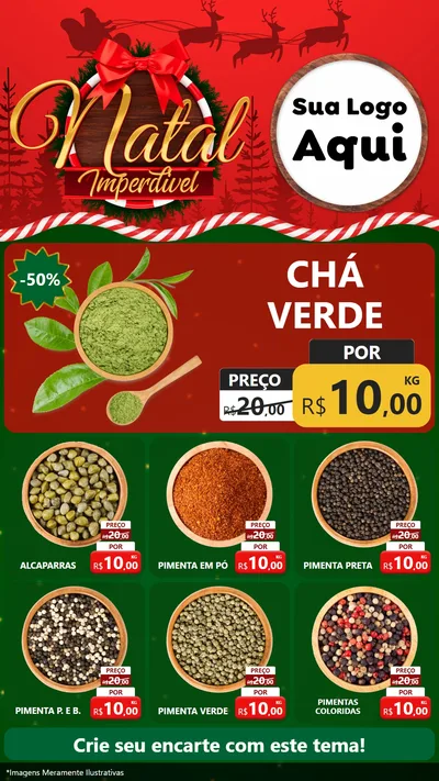 Modelo de Rede Social para Stories com o tema Natal Imperdível para Produtos Naturais
