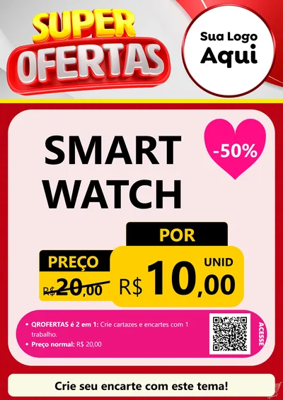 Modelo de Cartaz para Cartaz A4 Vertical com o tema Super Ofertas para Informática