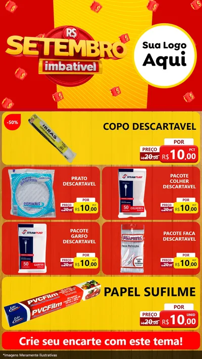 Modelo de TV para TV Vertical com o tema Setembro Imbatível para Embalagens