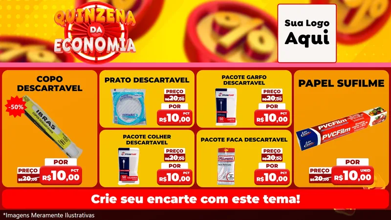 Modelo de TV para TV Horizontal com o tema Quinzena Da Economia para Embalagens