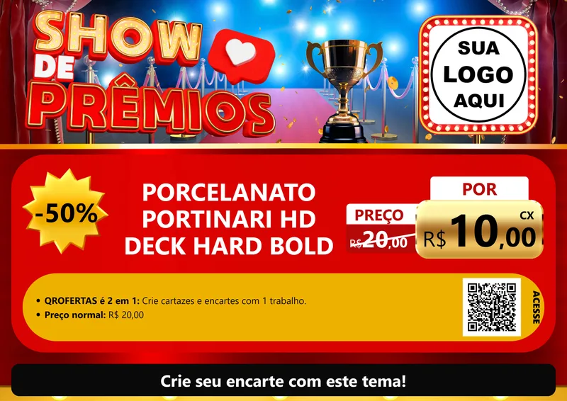 Modelo de Cartaz para Cartaz A4 Horizontal com o tema Show de Prêmios para Pisos e revestimentos