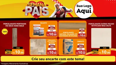 Modelo de TV para TV Horizontal com o tema Semana Dos Pais para Pisos e revestimentos