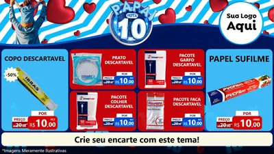 Modelo de TV para TV Horizontal com o tema Papai Nota 10 para Embalagens