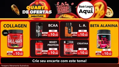 Modelo de TV para TV Horizontal com o tema Quarta de Ofertas Imbatíveis para Suplementos alimentares