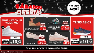 Modelo de TV para TV Horizontal com o tema Sabadou de Ofertas para Calçados