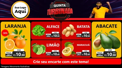 Modelo de TV para TV Horizontal com o tema Quinta Turbinada para Hortifrúti
