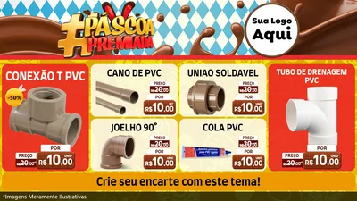 Modelo de TV para TV Horizontal com o tema Páscoa Premiada para Tubos e conexões