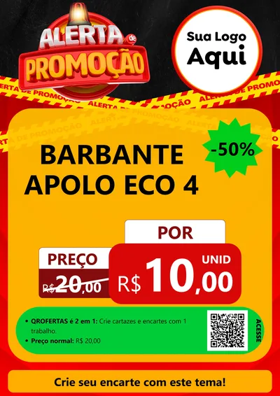 Modelo de Cartaz para Cartaz A4 Vertical com o tema Alerta de Promoção para Armarinho e Aviamentos