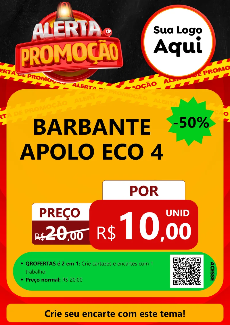 Modelo de Cartaz para Cartaz A4 Vertical com o tema Alerta de Promoção para Armarinho e Aviamentos