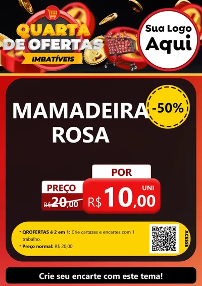 Modelo de Cartaz para Cartaz A4 Vertical com o tema Quarta de Ofertas Imbatíveis para Bebês