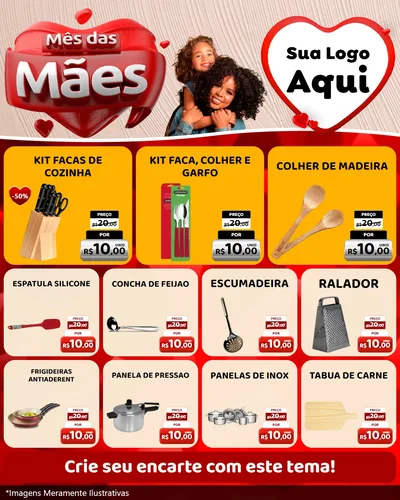 Modelo de Rede Social para Feed Instagram com o tema Mês das Mães para Utilidades Domésticas