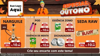 Modelo de TV para TV Horizontal com o tema Especial Outono para Tabacaria