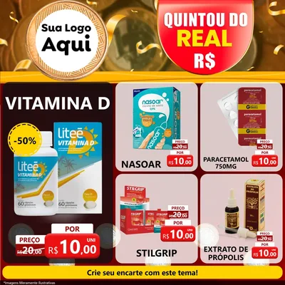 Modelo de Rede Social para Feed Facebook com o tema Quintou do Real para Farmácia