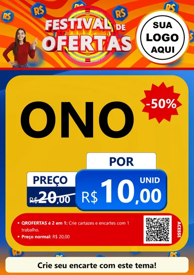 Modelo de Cartaz para Cartaz A4 Vertical com o tema Festival de Ofertas para Óticas