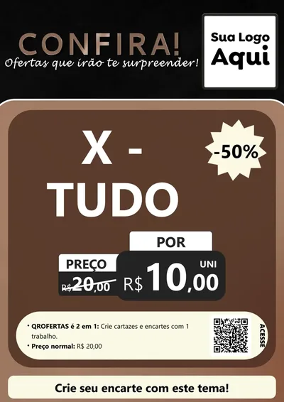Modelo de Cartaz para Cartaz A4 Vertical com o tema Confira! Ofertas que irão te surpreender! para Hamburgueria
