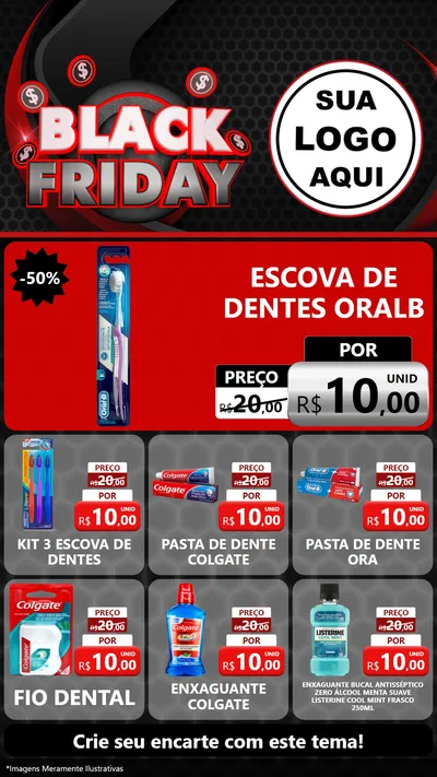 Modelo de Rede Social para Stories com o tema Black Friday para Higiene Pessoal