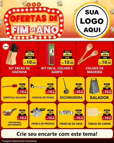 Modelo de Rede Social para Feed Instagram com o tema Ofertas de Fim de Ano para Utilidades Domésticas