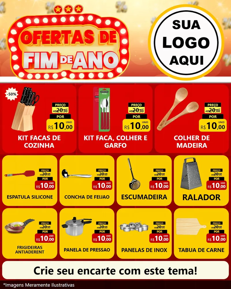 Modelo de Rede Social para Feed Instagram com o tema Ofertas de Fim de Ano para Utilidades Domésticas