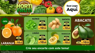 Modelo de TV para TV Horizontal com o tema Hoje É Dia De Hortifruti para Hortifrúti