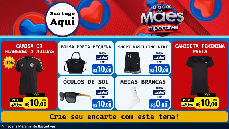 Modelo de TV para TV Horizontal com o tema Dia Das Mães Imperdível para Roupas e acessórios