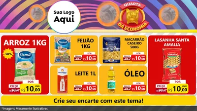 Modelo de TV para TV Horizontal com o tema Quarta da Economia para Supermercado
