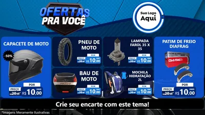 Modelo de TV para TV Horizontal com o tema Ofertas Para Você - Auto e Motopeças para Moto peças