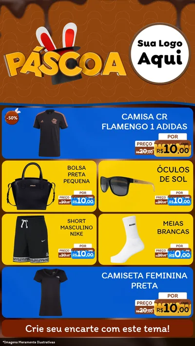 Modelo de TV para TV Vertical com o tema Páscoa para Roupas e acessórios