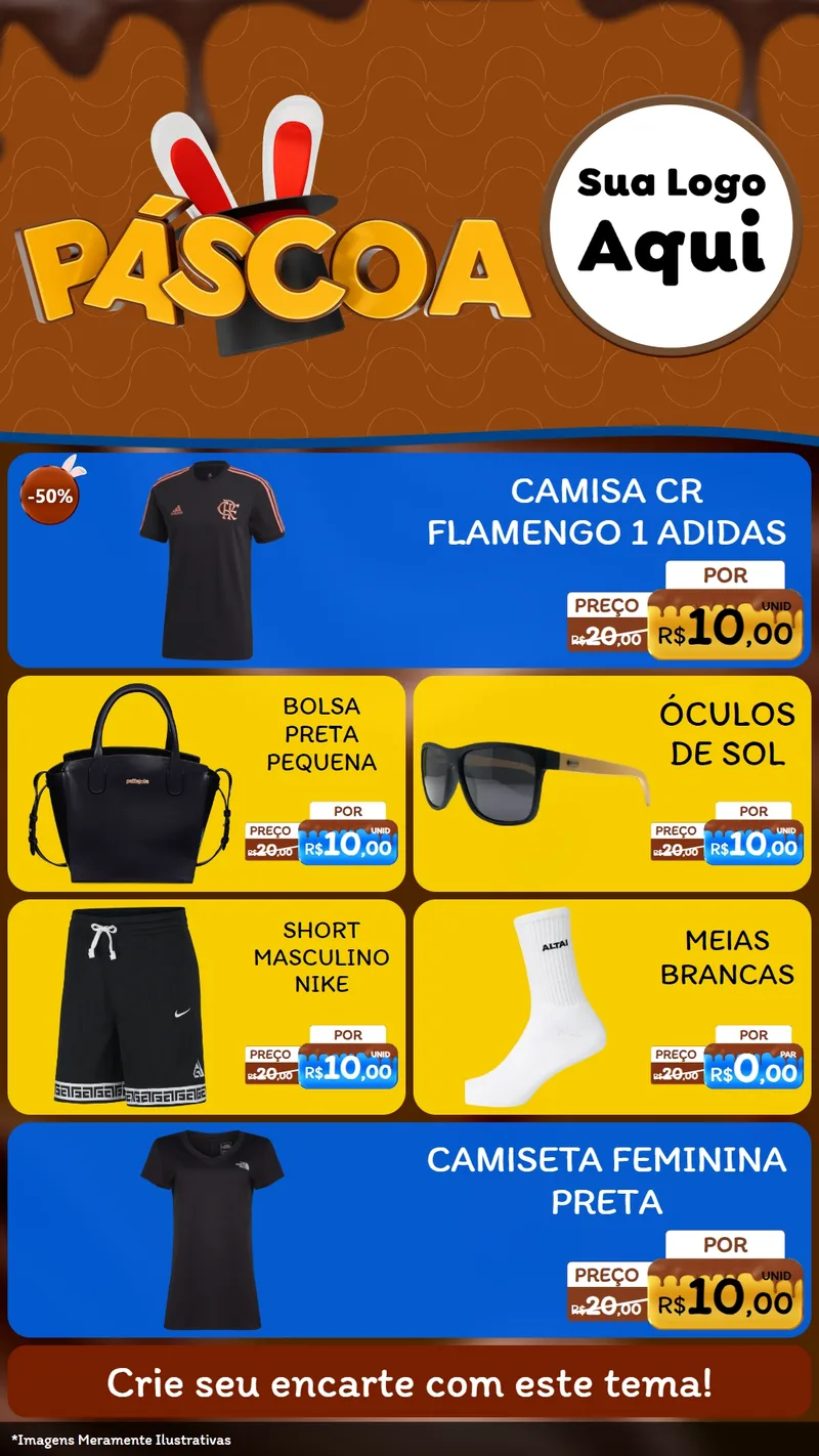 Modelo de TV para TV Vertical com o tema Páscoa para Roupas e acessórios