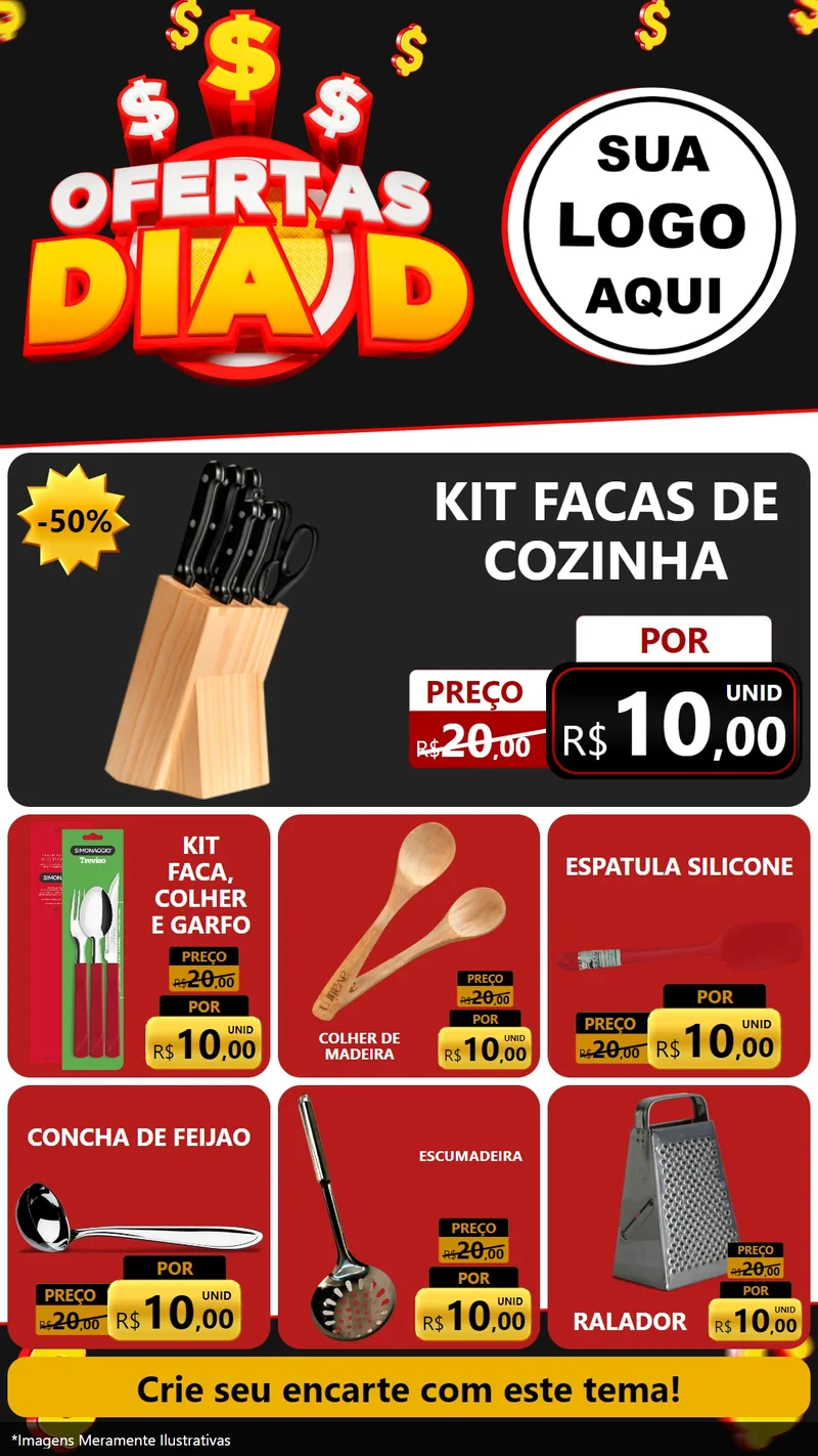 Modelo de Rede Social para Stories com o tema Ofertas Dia D para Utilidades Domésticas